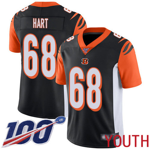 Cincinnati Bengals Limited Black Youth Bobby Hart Home Jersey NFL Footballl #68 100th Season Vapor Untouchable->cincinnati bengals->NFL Jersey
